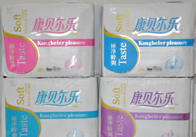 供應康貝爾潔凈干爽系列干爽網面護翼衛(wèi)生巾20片