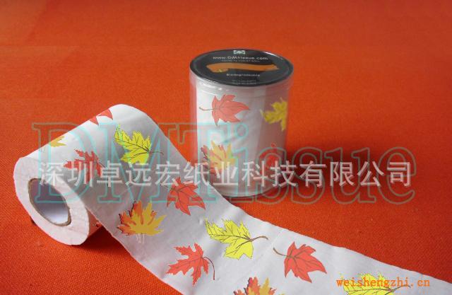 楓葉印刷衛生卷筒紙/印花卷筒衛生紙