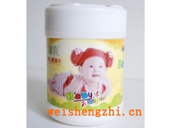 大連邦琪衛生用品有限公司 |馨浪嬰兒濕巾無味黃色小桶60片