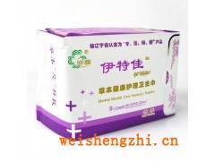 功能型衛生巾：伊特佳草本健康護理夜用棉柔8片衛生巾