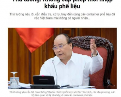 越南召開政府部門會議，就越南廢料進口情況作出指示