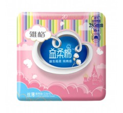 益柔棉絲薄夜用型衛(wèi)生巾16片 285mm